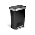 simplehuman Plastic Rectangular Step Can 45L - Black