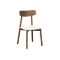 Lowell Dining Chair - Walnut, Ivory (Faux Leather)