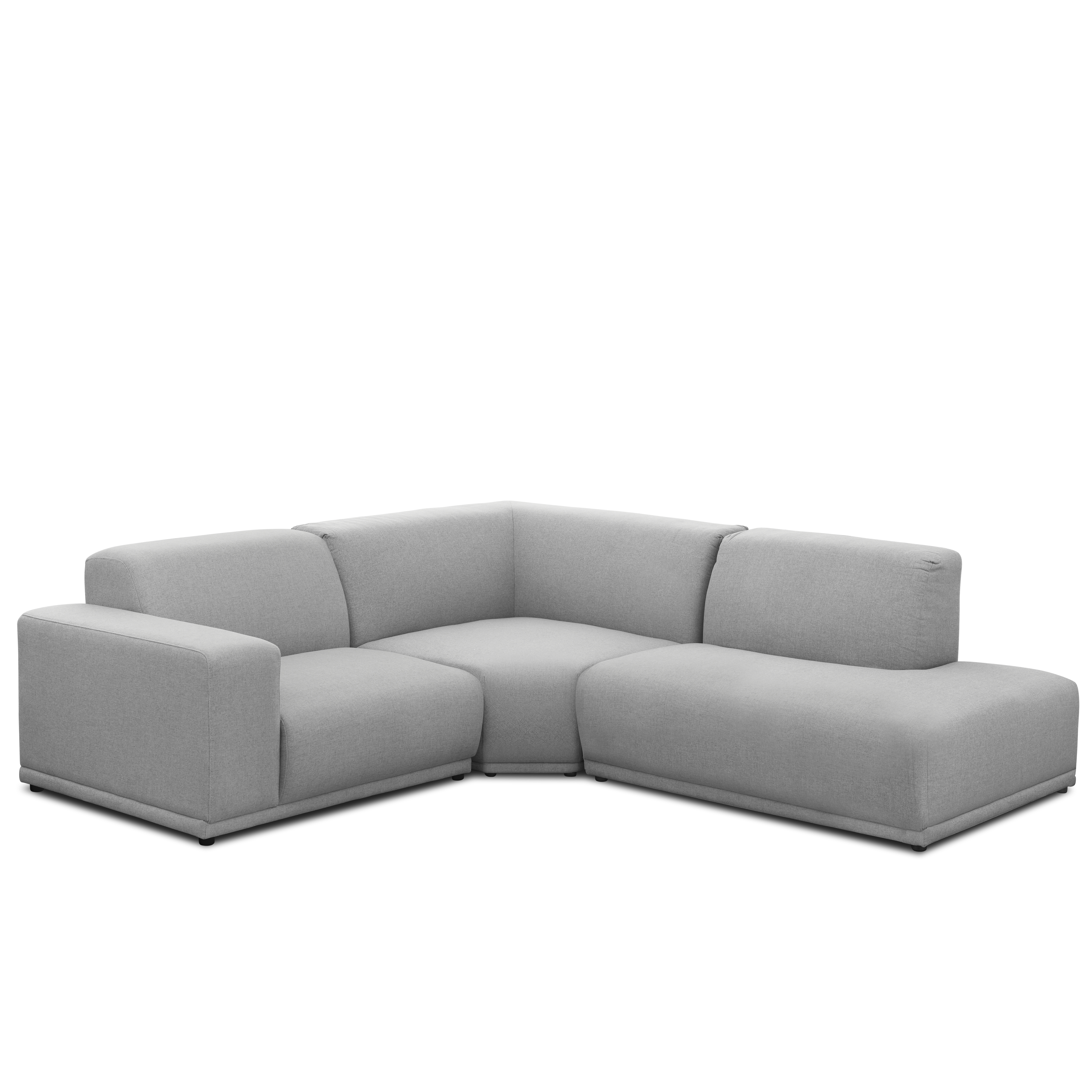 Milan 3 Seater Corner Extended Sofa - Slate (Fabric)
