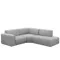 Milan 3 Seater Corner Extended Sofa - Slate (Fabric)