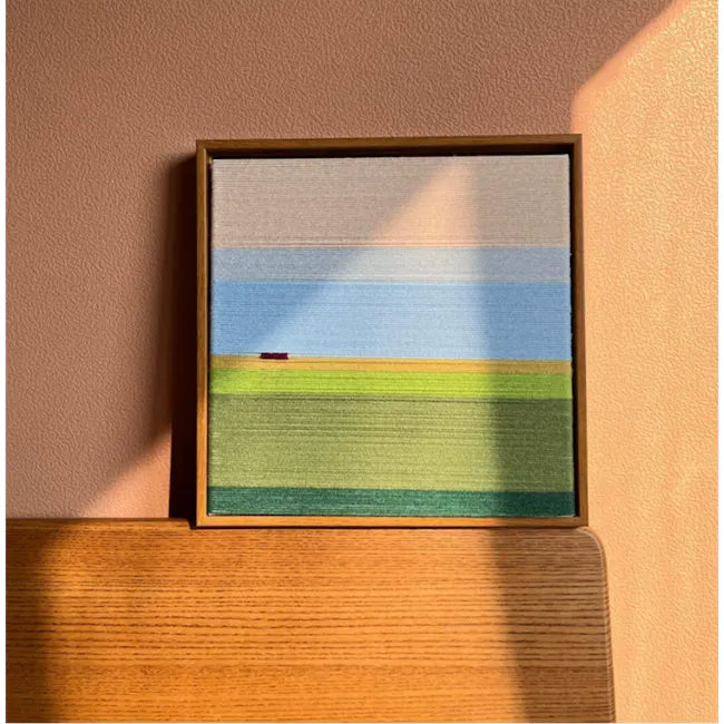 Green Fields Framed Canvas 40 x 40cm - 2