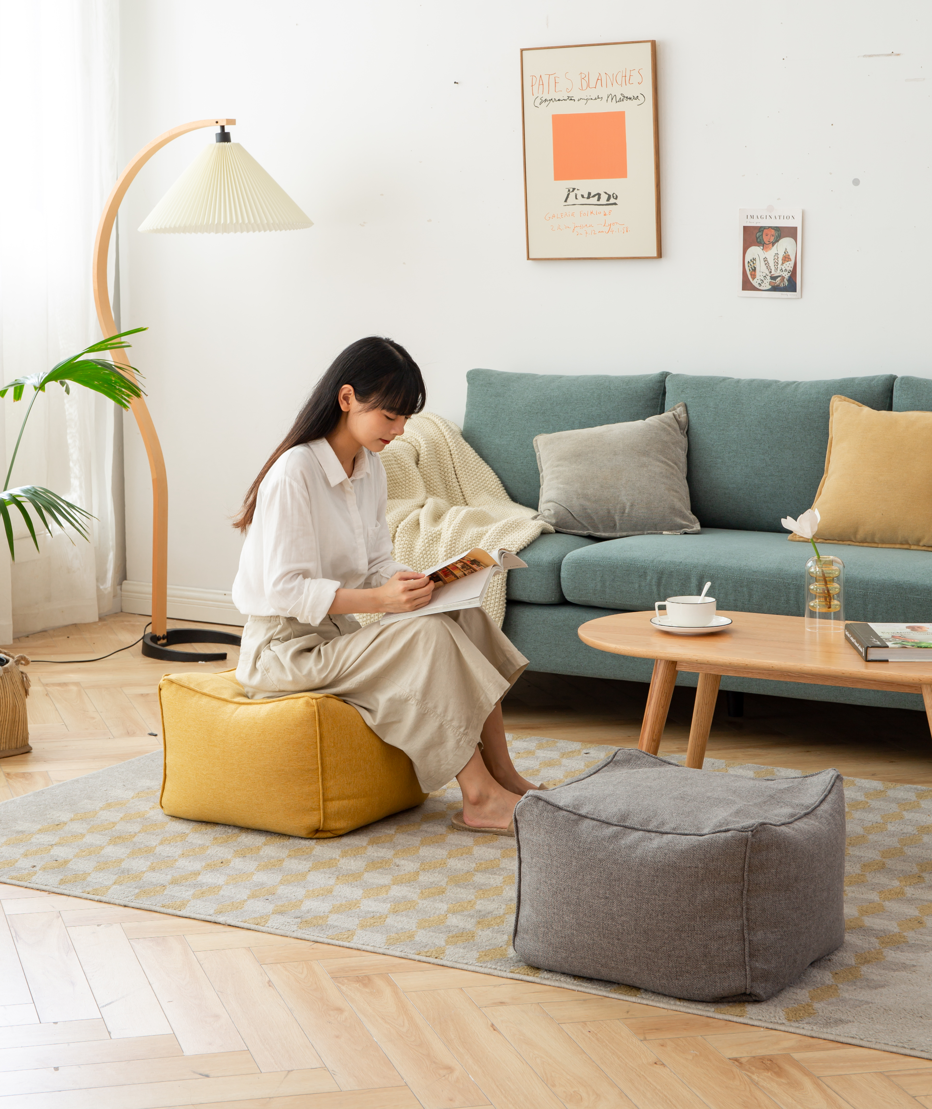 Kirby Bean Bag Grey, Kirby by HipVan HipVan