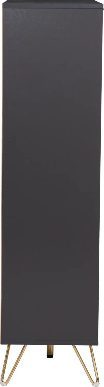 Volos Tall Cabinet 0.8m - 11 - Dark, sleek, minimalist, modern, contemporary, sophisticated, elegant, sophisticated design
