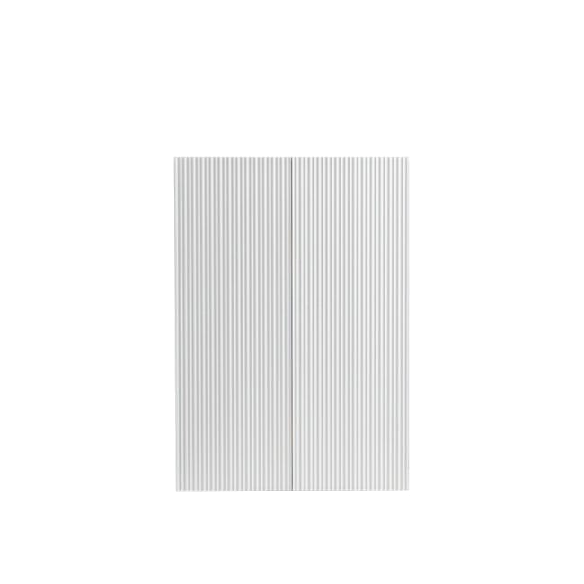 Fikk 2 Door Tall Cabinet - White Fluted - 0