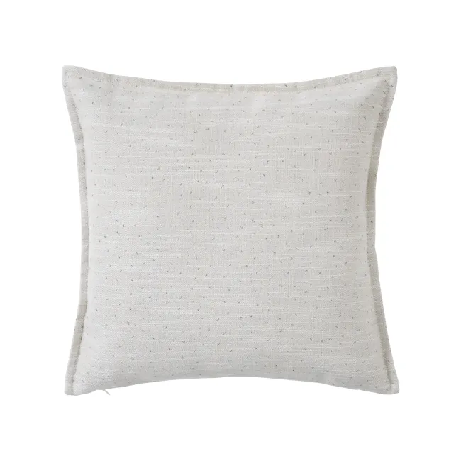 Gregori Linen Specks Cushion Cover - Grey - 1 - Burlap fabric, textured, natural fiber, woven, beige color, soft texture
