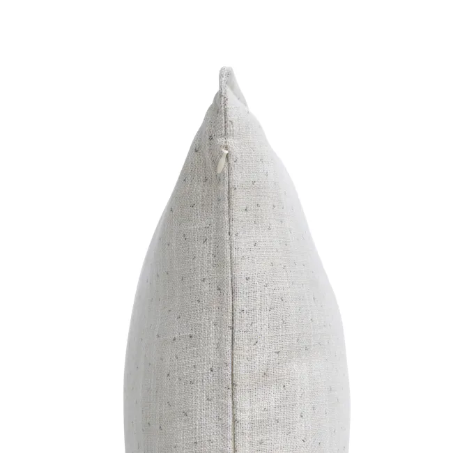 Gregori Linen Specks Cushion Cover - Grey - 6 - Burlap fabric, textured surface, natural fiber, woven design, light beige
