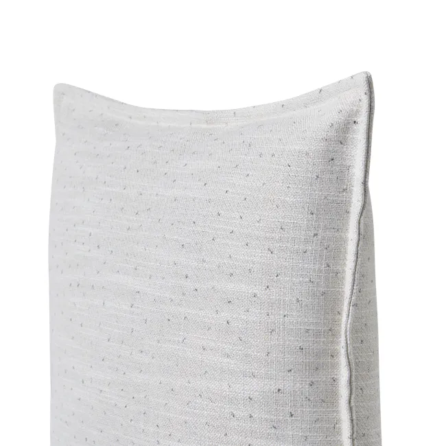 Gregori Linen Specks Cushion Cover - Grey - 8 - Burlap fabric texture, small speckled pattern, natural woven look, light