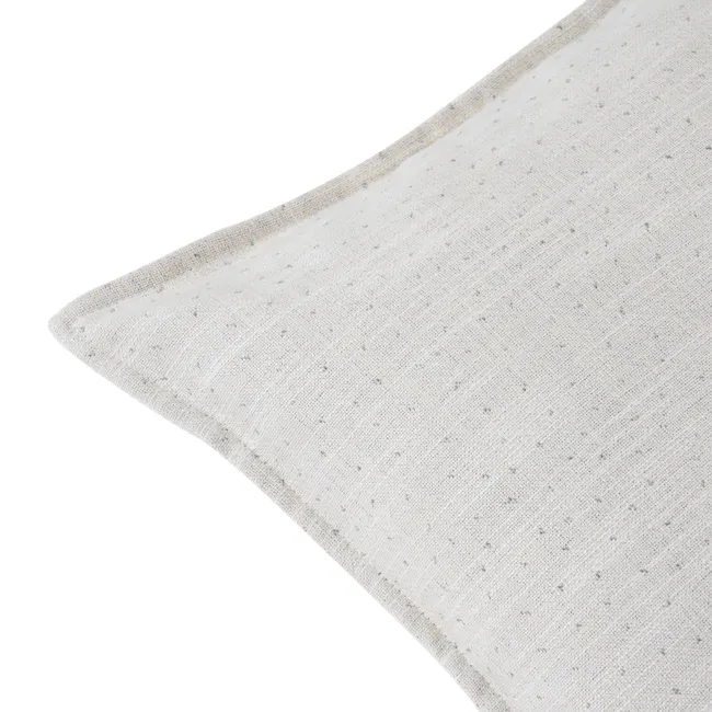 Gregori Linen Specks Cushion Cover - Grey - 9 - Burlap fabric, textured surface, natural weave, coarse texture, woven