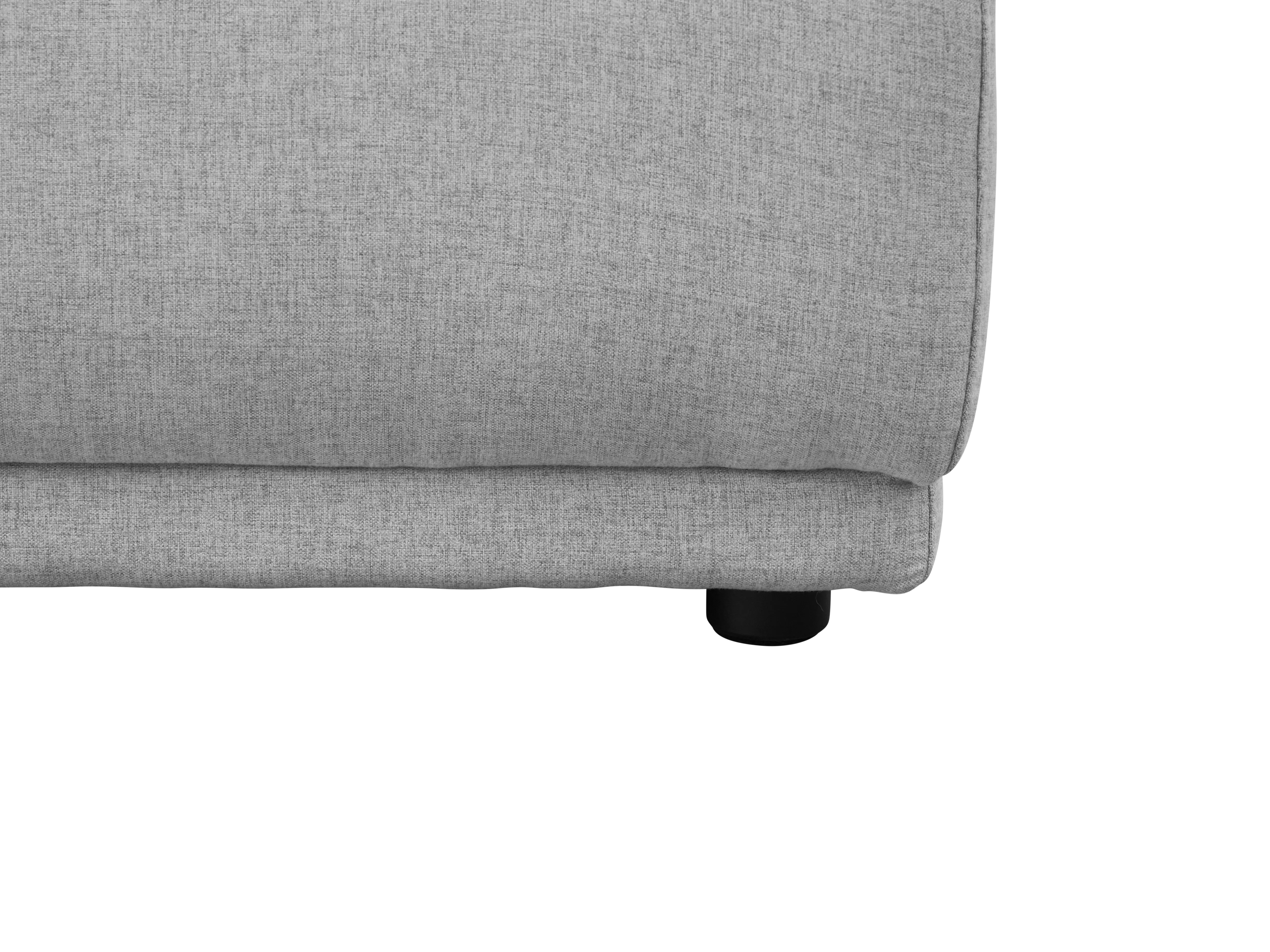 Milan 4 Seater Corner Extended Sofa - Slate (Fabric) - 21 - Modern fabric upholstery, Cozy gray sofa cover, Fine textured
