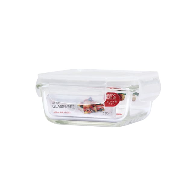 Algo Airtight Stackable Glass Container - Square (3 Sizes) - 2