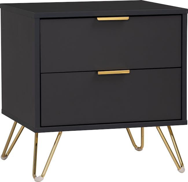 Audrey King Storage Bed in Satin Bronze (Velvet) with 2 Volos Bedside Tables - 13
