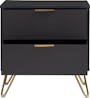Audrey King Storage Bed in Satin Bronze (Velvet) with 2 Volos Bedside Tables - 14