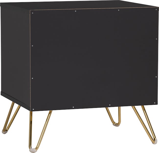 Audrey King Storage Bed in Satin Bronze (Velvet) with 2 Volos Bedside Tables - 20