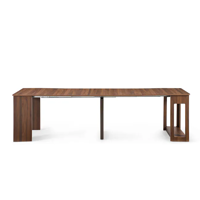 Flexi-Table Extendable Dining Table with Extendable Bench 0.6m-2.8m - Walnut - 8
