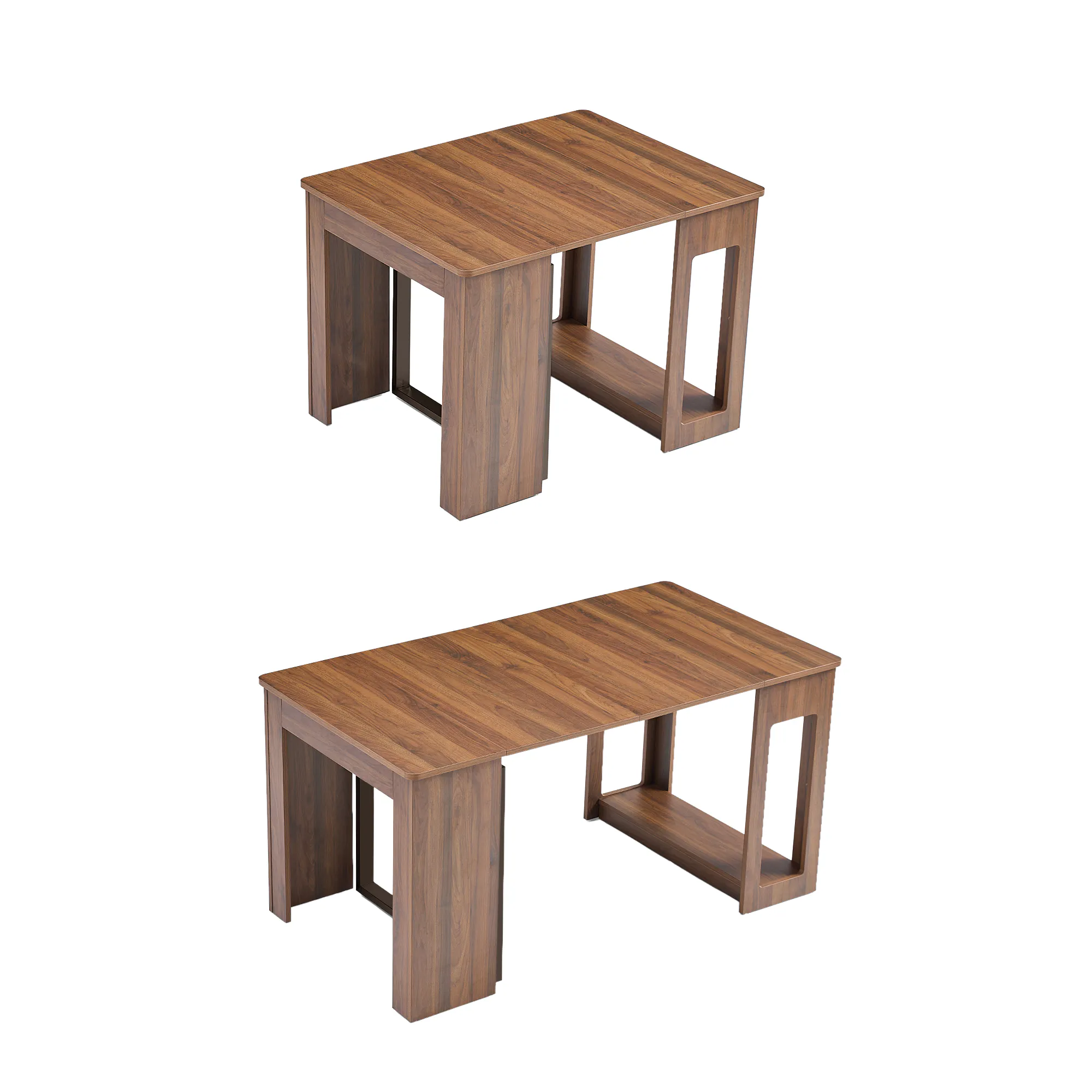 Flexi-Table Extendable Dining Table with Extendable Bench 0.6m-2.8m - Walnut - 10