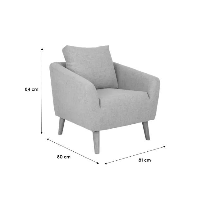 Hana 3 Seater Sofa with Hana Armchair - Sand - 18