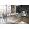 Irma Extendable Table 1.6m-2m with 4 Chloe Dining Chairs in Pale Grey - 7