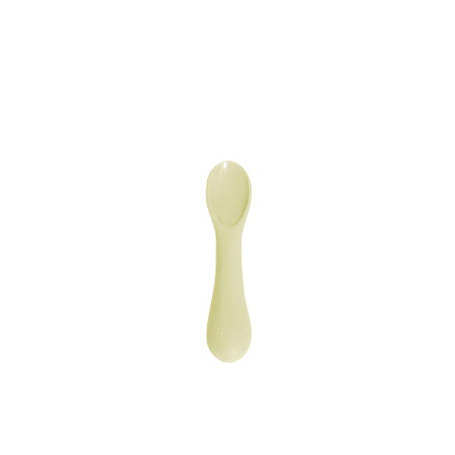 MODU'I Silicone Baby Spoon - Green Bean (Set of 2) - 0