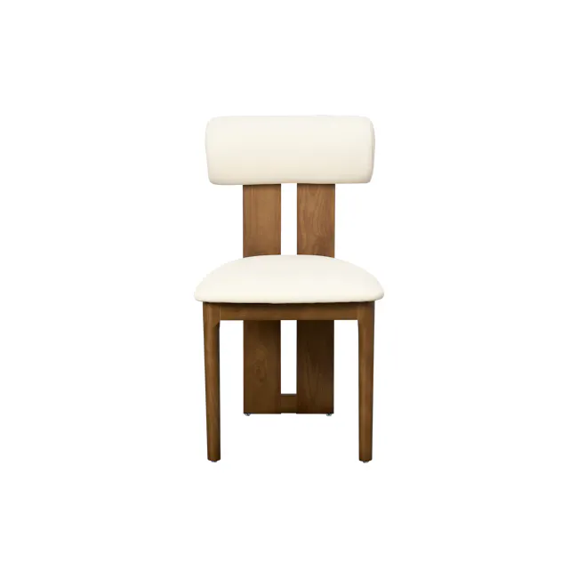 (As-is) Radley Dining Chair - Walnut, Ivory (Faux Leather) - 11