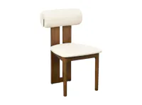 Radley Dining Chair - Walnut, Ivory (Faux Leather)