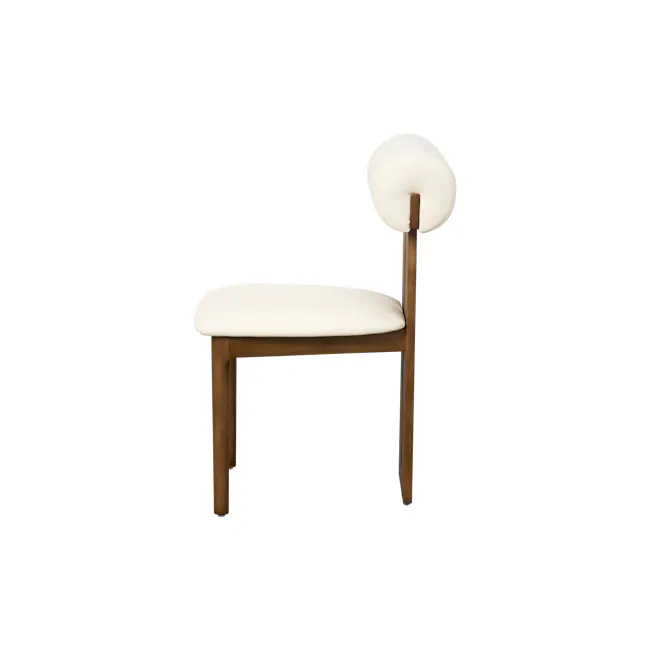 Radley Dining Chair - Walnut, Ivory (Faux Leather) - 6