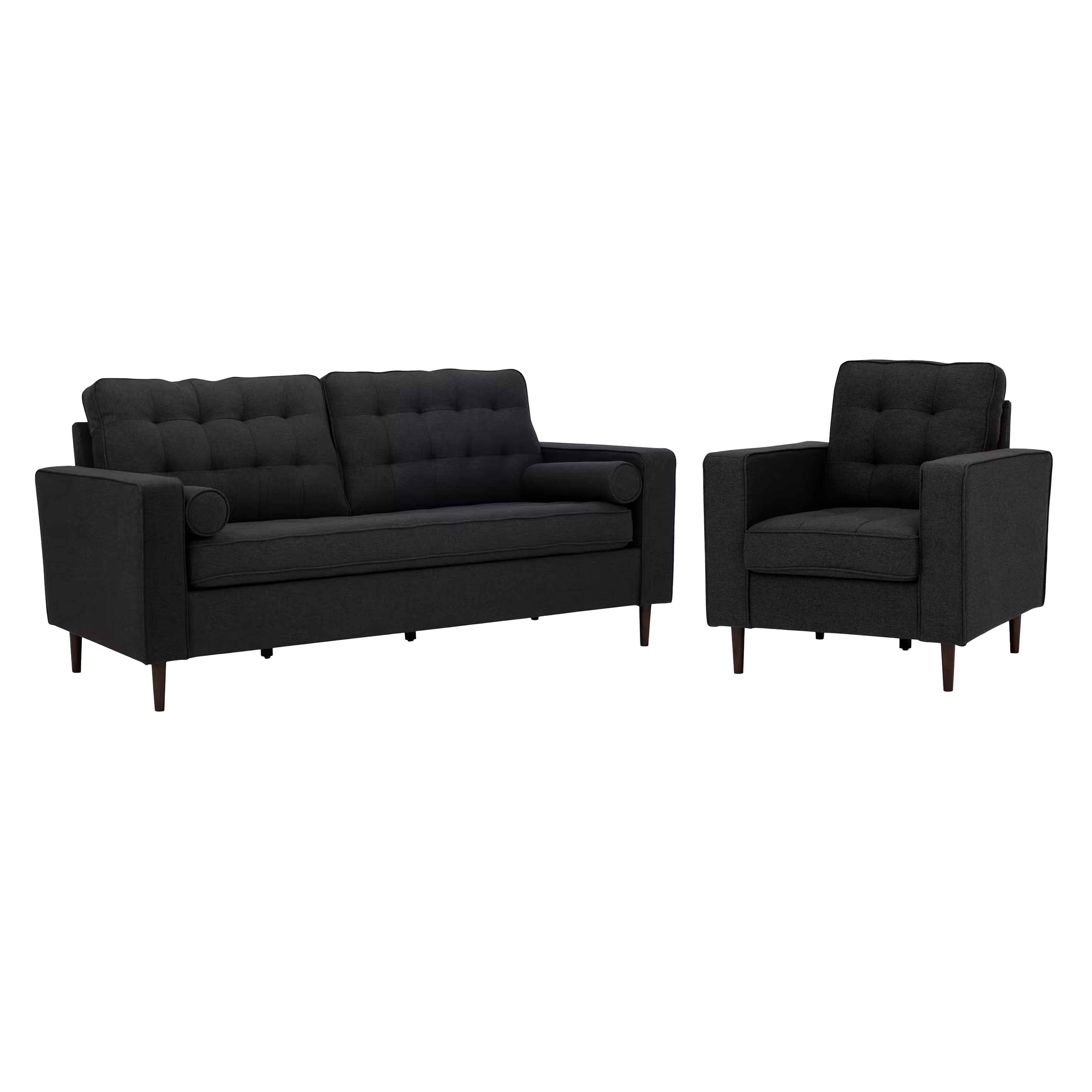 Royce 3 Seater Sofa with Royce Armchair - Seal (Fabric) - Image 1