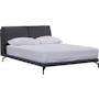 Bert Queen Bed in Charcoal with 2 Addison Bedside Tables - 2
