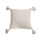 Elly Knitted Cushion with Tassels - Almond - 0