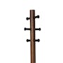 Pillar Coat Rack with Stool - Black, Walnut - 6