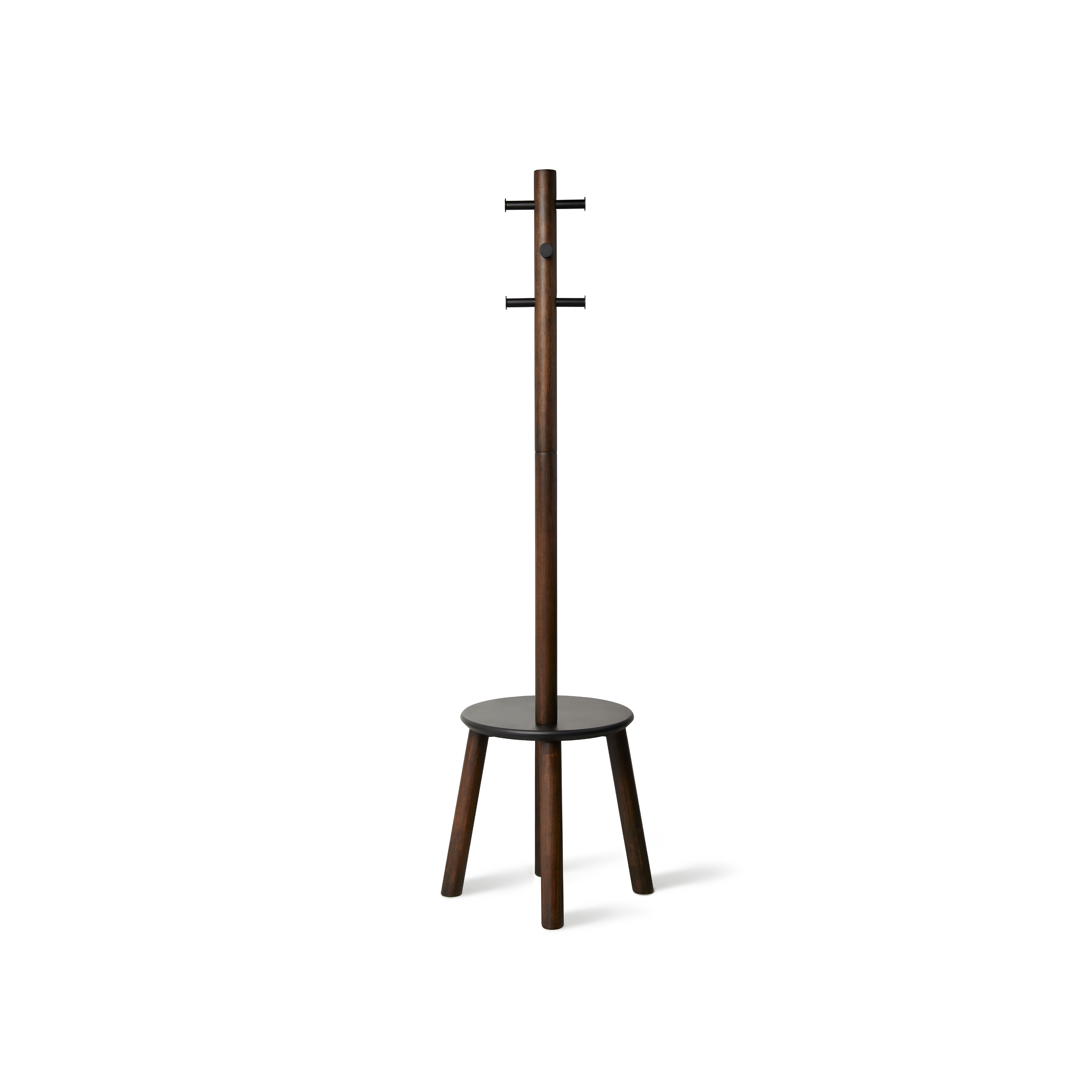 Pillar Coat Rack with Stool Black, Walnut, Umbra HipVan