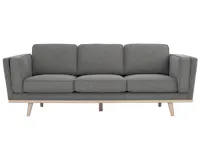 Carter 3 Seater Sofa - Milk Oak, Light Grey (Fabric)