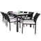 Geneva Outdoor Dining Set with 8 Chair - White Cushion - 0