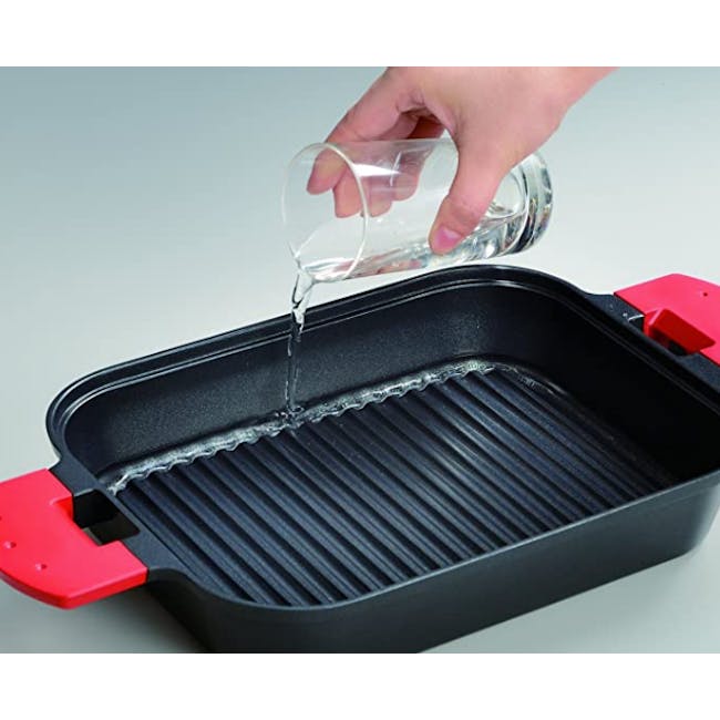 Uchicook Steam Grill with Glass Lid - Red - 2