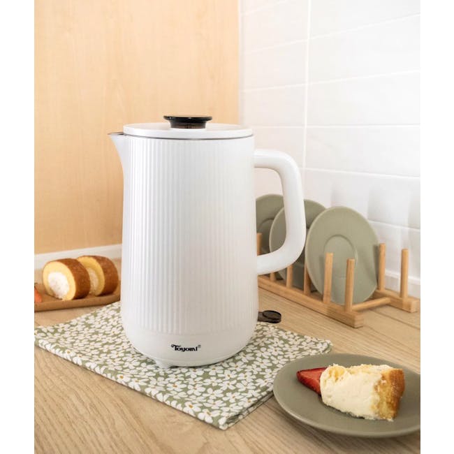 TOYOMI 1.5L Stainless Steel Cordless Kettle WK 1633 - 3 - electric kettle, white electric kettle, kitchen utensil, tea
