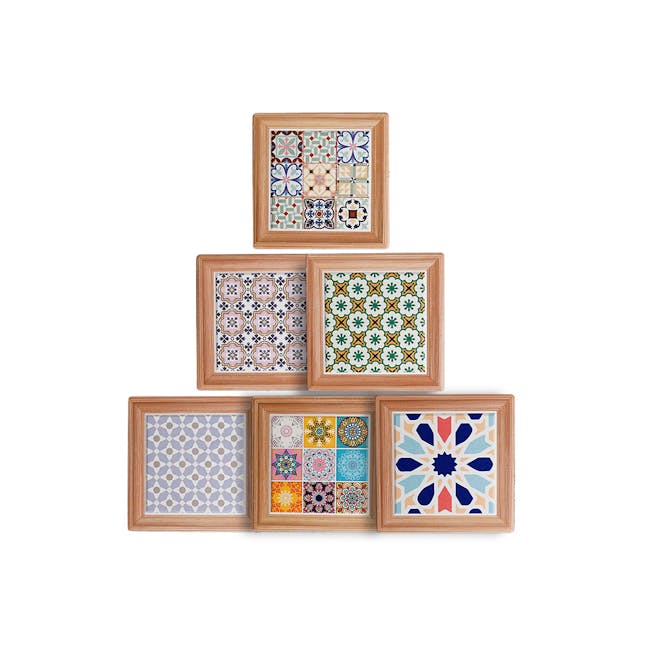 Table Matters Assorted Peranakan Cup Coaster (Set of 6) - 0