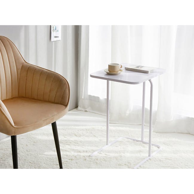 Dugo Side Table - White - 3