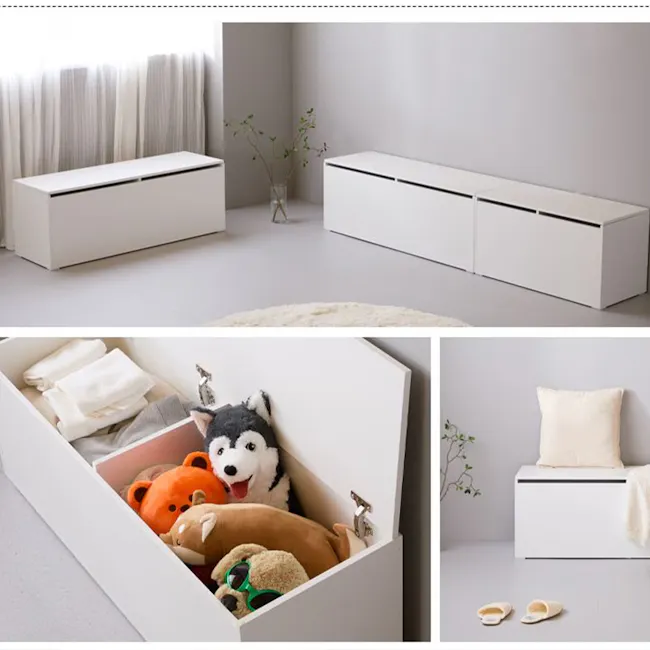 Benno Modular Storage Bench 0.8m - White - 4