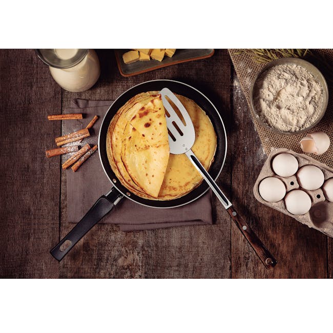 Tramontina Polywood Slotted Turner - Brown - 6 - pan, pancakes, frying, golden-brown, crispy, crispy texture, crispy edges