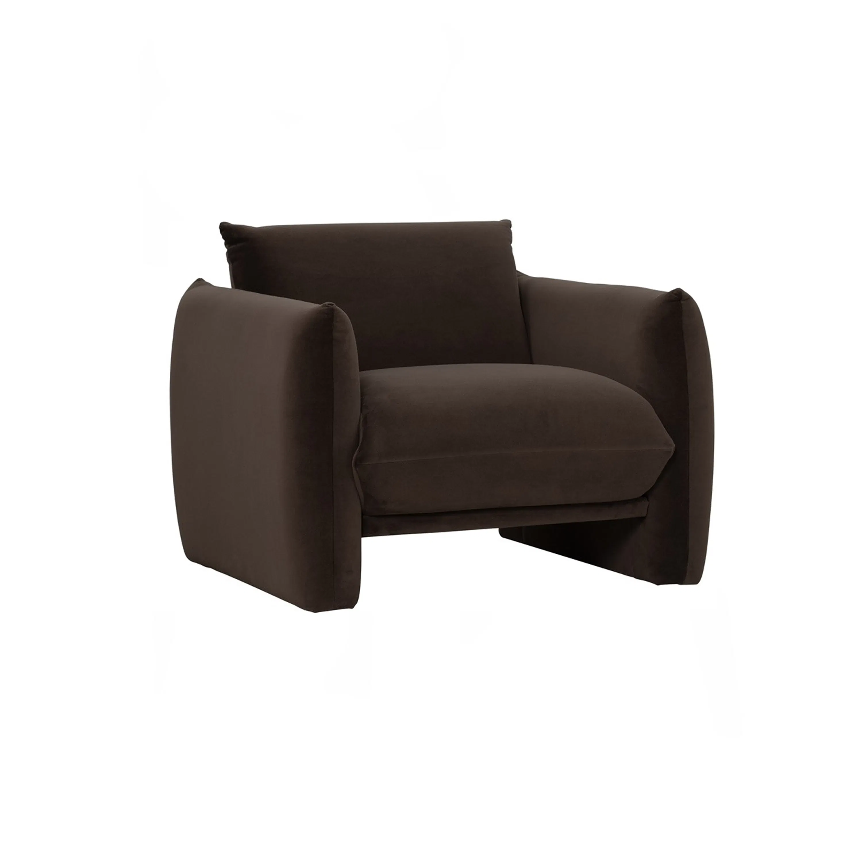 Hollyn Armchair - Chestnut Brown (Velvet)