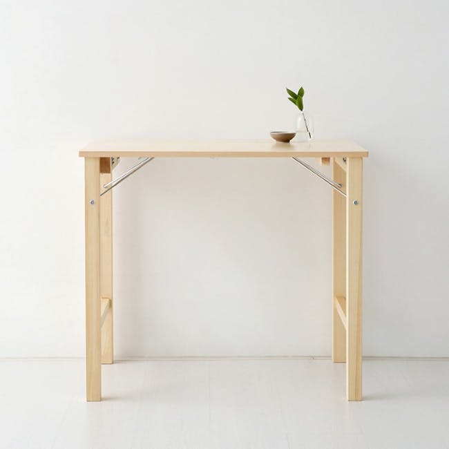 Perry Foldable Multipurpose Table 0.8m - 13 - Light wood table, minimalist design, modern aesthetic, clean lines, simple