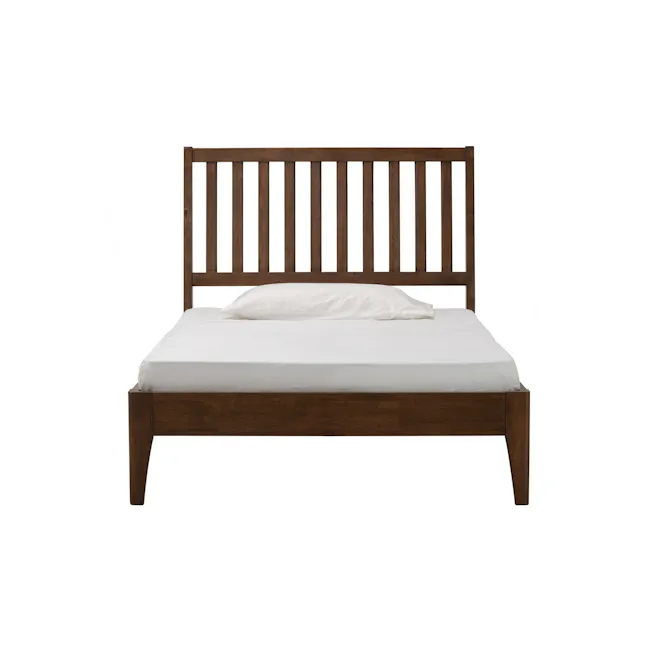 Cleveland Wooden Super Single Bed - Walnut - 1