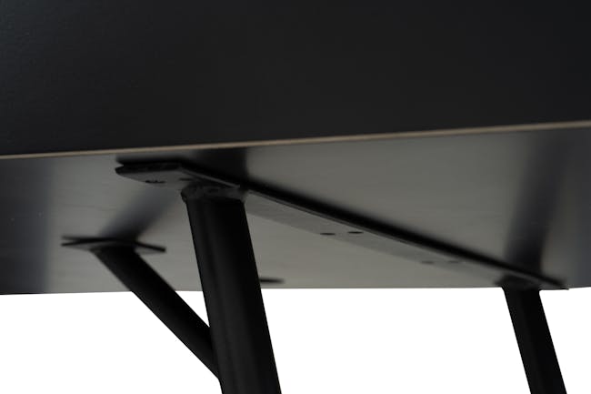 Morse Study Table 1.4m - Black, Oak - 8