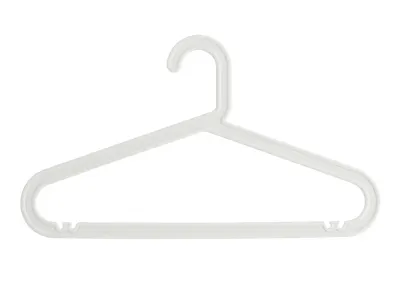 Zoe Plastic Hanger - White
