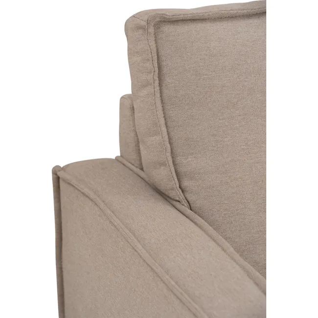Nexon 2 Seater Sofa - Light Mocha - 4 - Burlap fabric, beige upholstery, textured appearance, natural fiber, soft texture