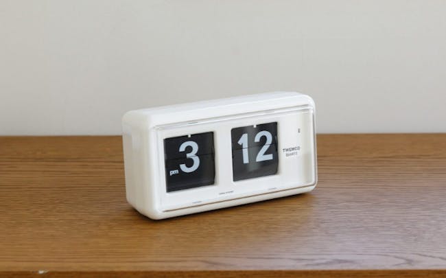 TWEMCO Table Clock - White - 6