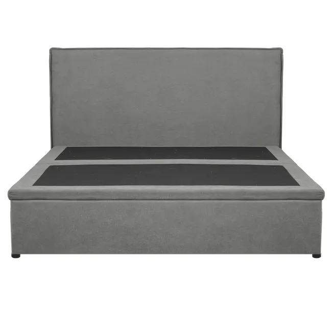 Arthur King Storage Bed - Urban Grey (Fabric) - 3 - Modern upholstered sofa, gray fabric, minimalist design, cushioned