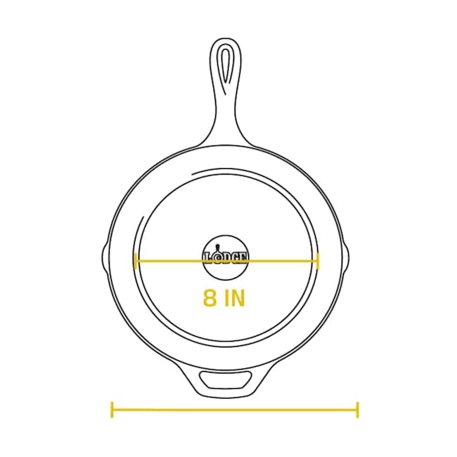Lodge 10.25 Inch Cast Iron Deep Skillet - 6 - Stainless steel cooking pan with 8-inch diameter, Dual function skillet and