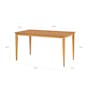 Charmant Dining Table 1.4m - Natural, White - 5