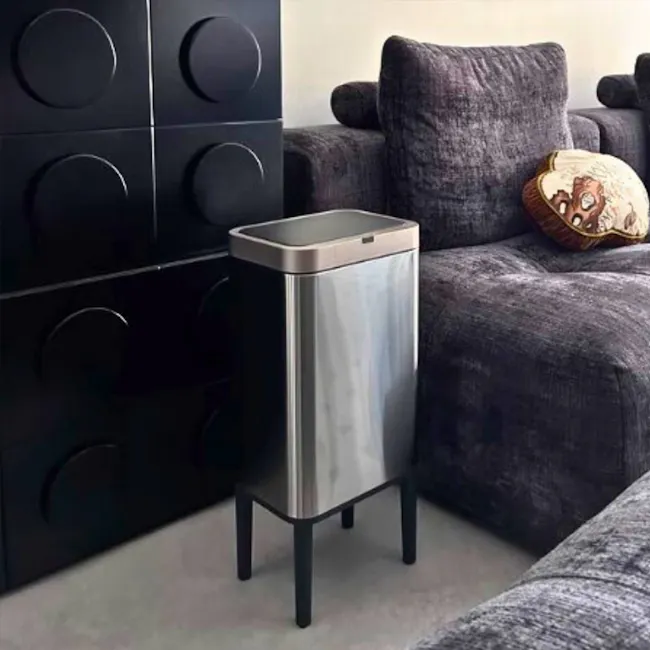 Yubin Lumi Stainless Steel Bin 20L - Silver - 8