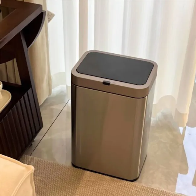 Yubin Lumi Stainless Steel Bin 20L - Silver - 9